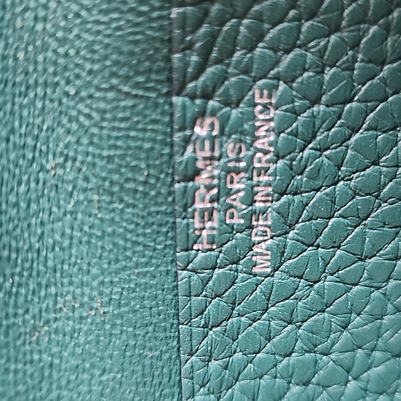 RARE: Hermes Paris Dogon Long Green Wallet - Picture 9 of 15